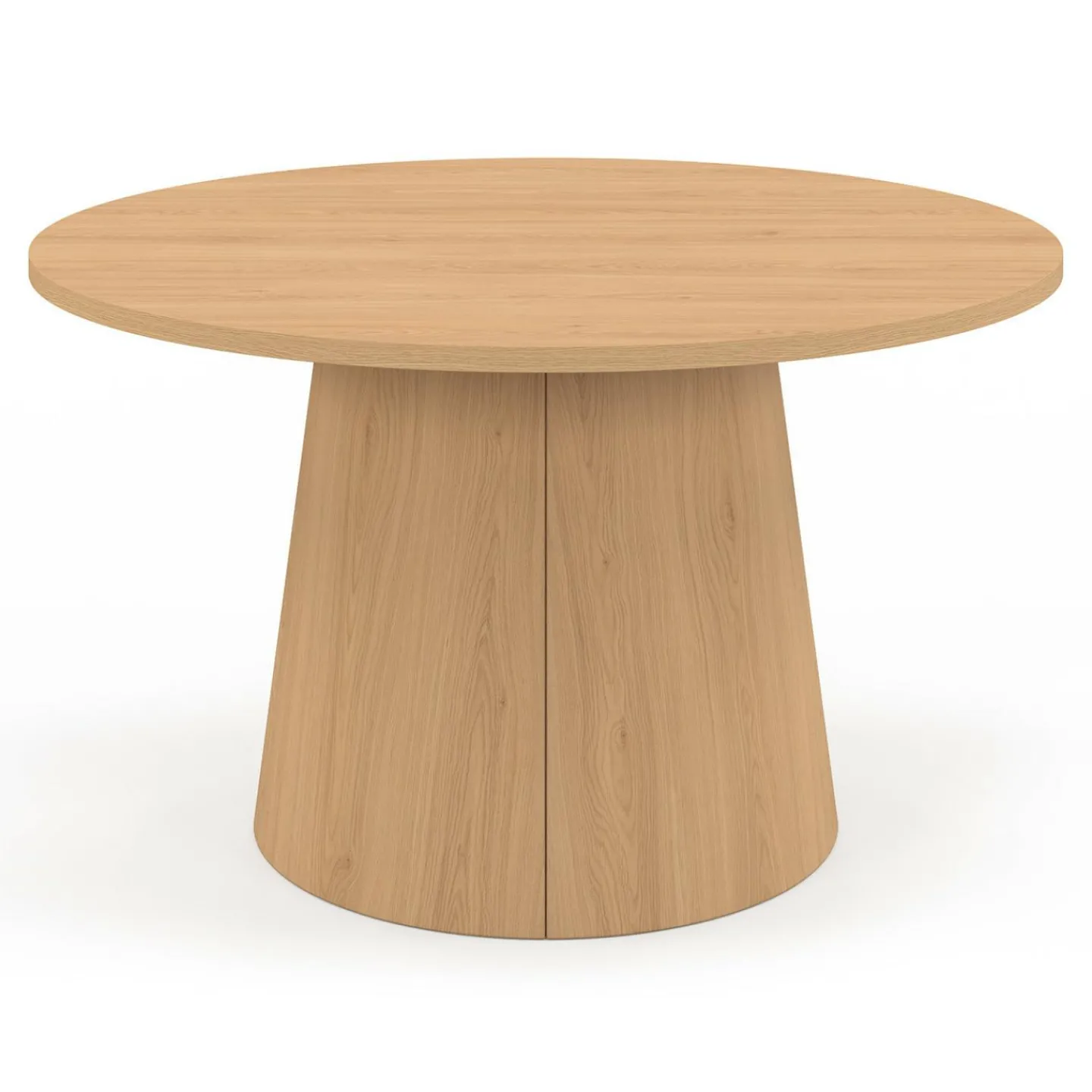 Table basse ronde bois effet hêtre 70 cm pied central*IDMarket Hot