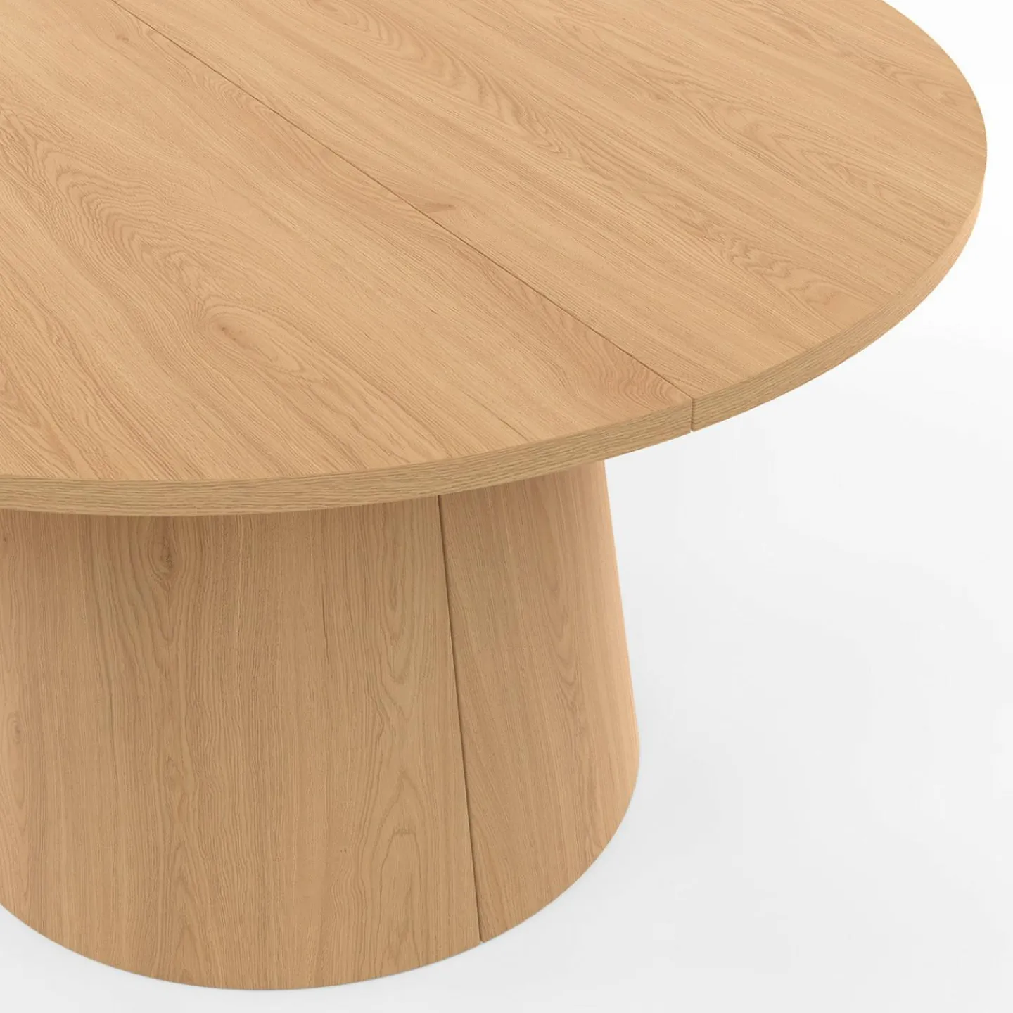 Table basse ronde bois effet hêtre 70 cm pied central*IDMarket Hot