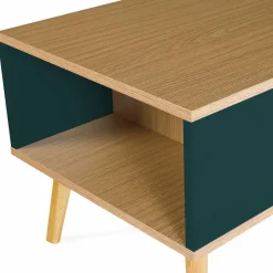 Table basse scandinave bois, vert clair et vert foncé*IDMarket New