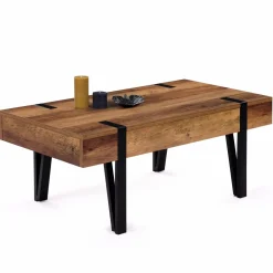 Table basse style industriel 1 tiroir pied épingle*IDMarket Clearance