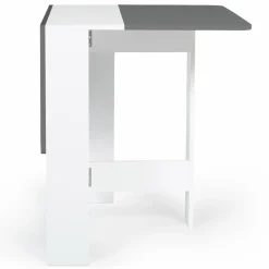Table console blanche et grise en bois*IDMarket