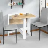 Table console bois blanc et imitation hêtre*IDMarket New