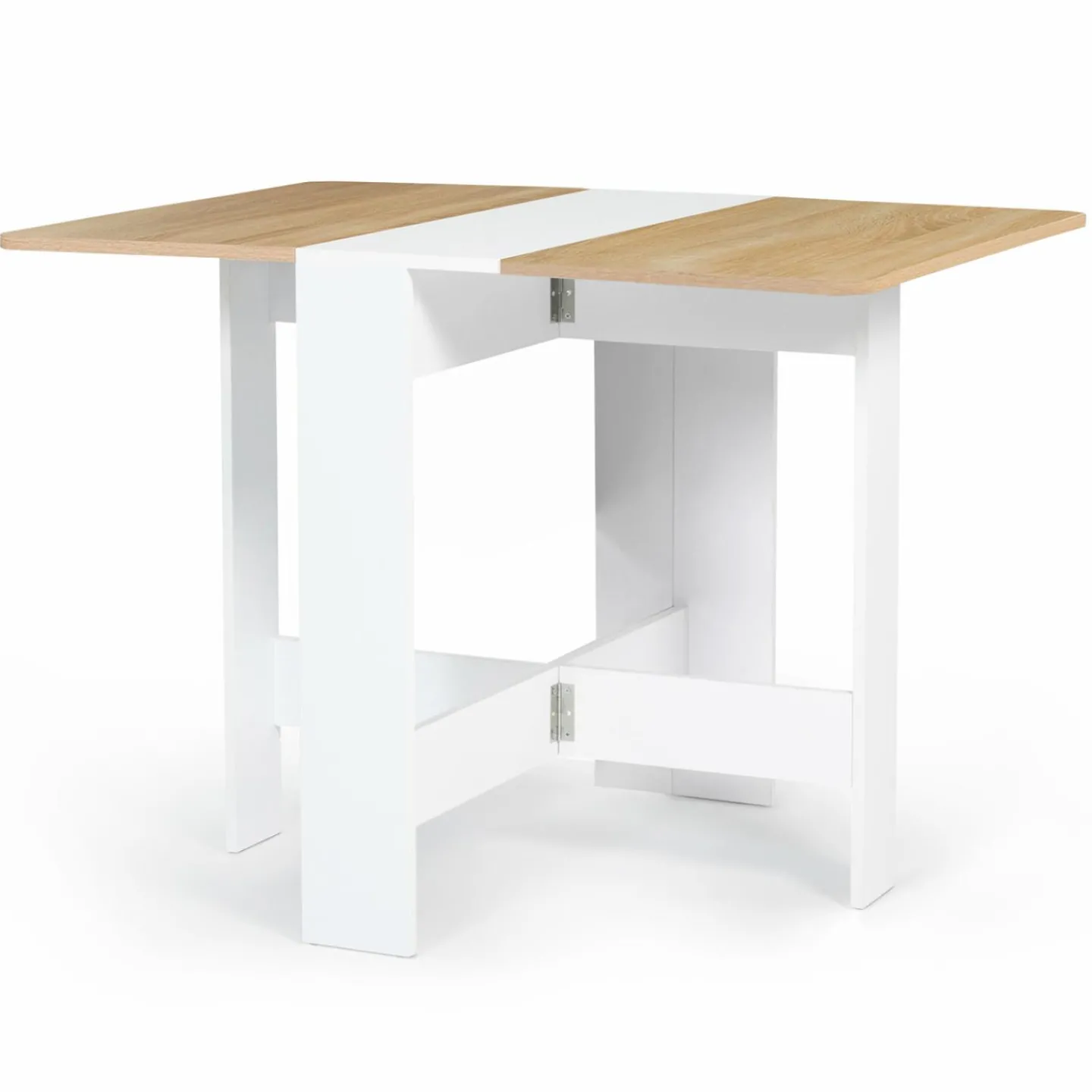 Table console bois blanc et imitation hêtre*IDMarket New