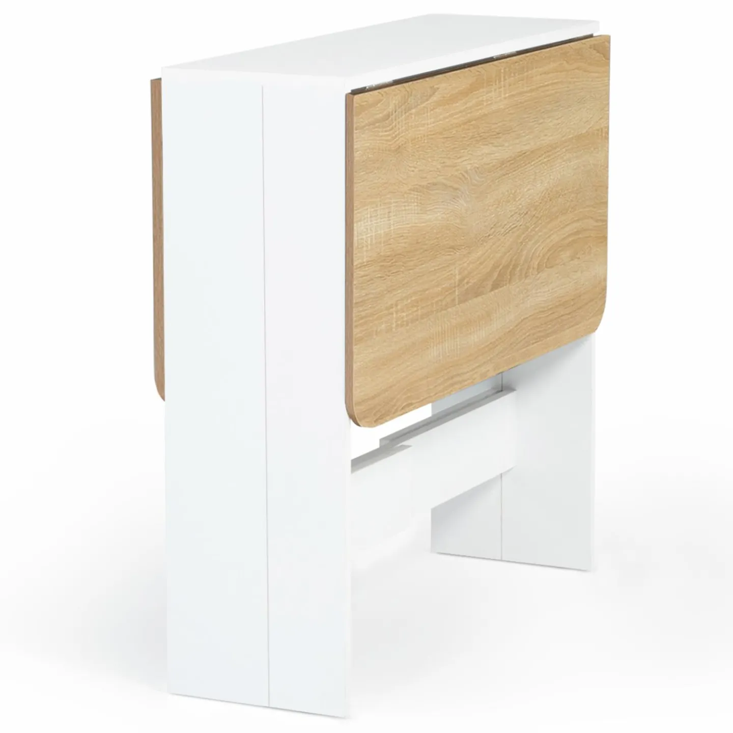 Table console bois blanc et imitation hêtre*IDMarket New