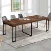 Table console extensible bois foncé 10 personnes*IDMarket Clearance