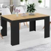 Table console extensible noir et bois*IDMarket Outlet