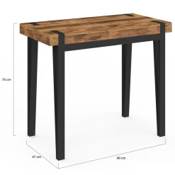 Table console extensible 10 personnesdesign industriel 235 cm*IDMarket Discount