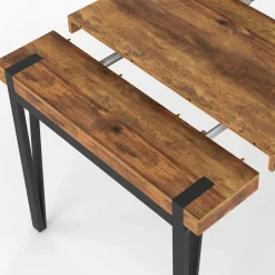 Table console extensible 10 personnesdesign industriel 235 cm*IDMarket Discount