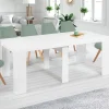 Table console extensible blanche 10 personnes 235 cm*IDMarket Clearance