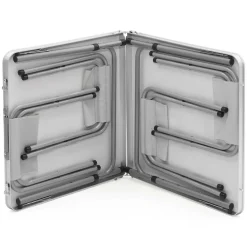 Table de camping pliante de 120 cm à hauteur réglable pour 4 personnes*IDMarket Discount