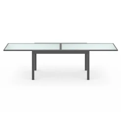 Table de jardin extensible 12 places grise avec chaises*IDMarket Discount