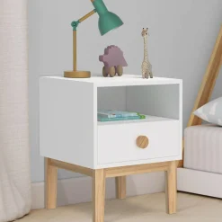 Table de nuit enfant tiroir + niche*IDMarket Discount