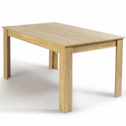 Table de salle à manger en bois imitation hêtre 6 personnes*IDMarket Clearance
