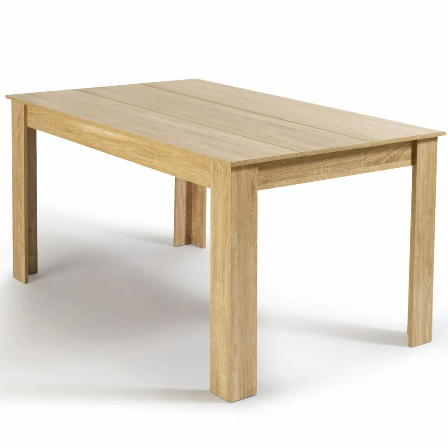 Table de salle à manger en bois imitation hêtre 6 personnes*IDMarket Clearance