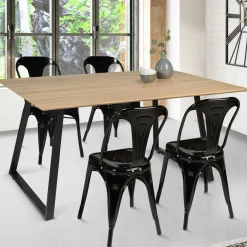 Table extensible moderne bois et métal*IDMarket Best