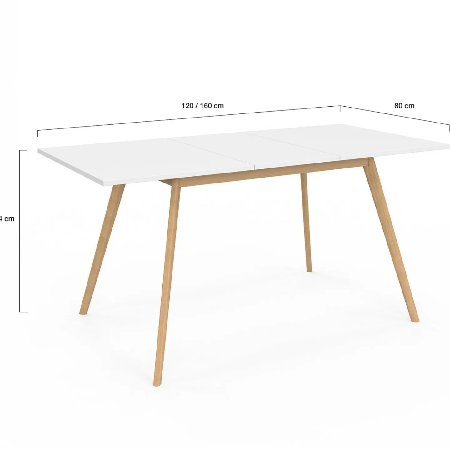 Table extensible scandinave blanche*IDMarket Outlet