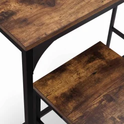 Table haute avec 4 tabourets bois effet vieilli*IDMarket Discount