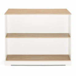 Table haute îlot de cuisine blanche et bois*IDMarket Clearance