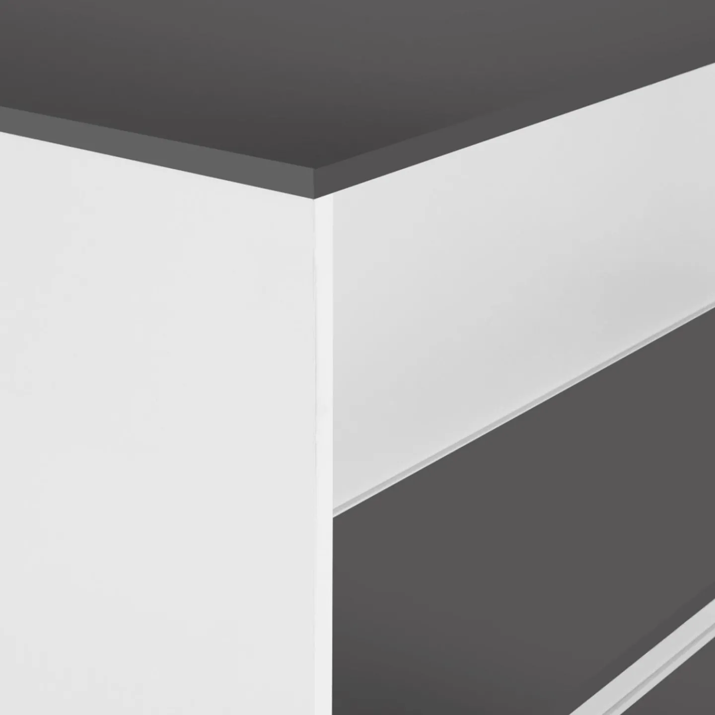 Table haute îlot de cuisine blanche et grise*IDMarket Sale