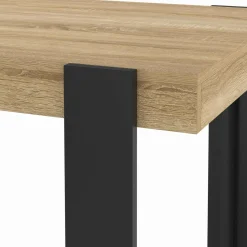 Table haute mange debout noir et bois 113 cm*IDMarket