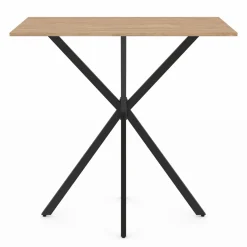 Table haute mange debout recangulaire bois et métal noir pied araignée 100 cm*IDMarket Discount