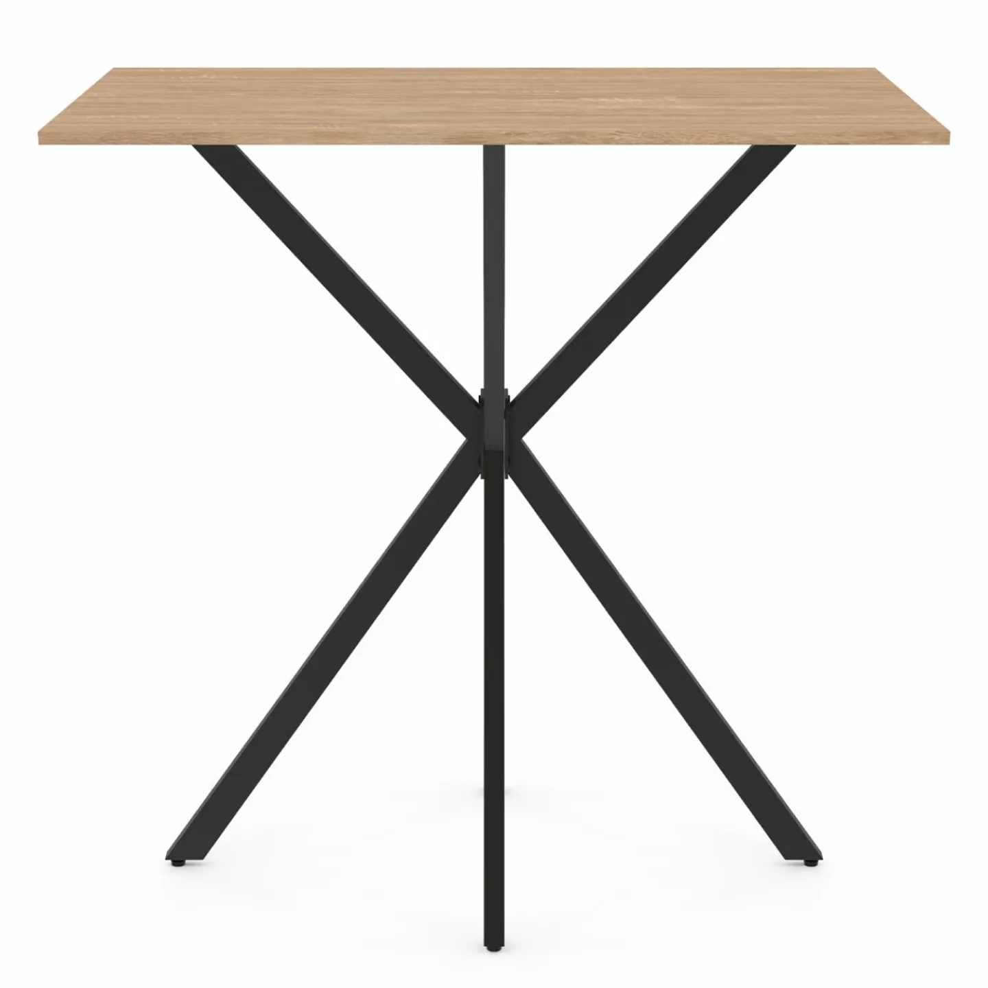Table haute mange debout recangulaire bois et métal noir pied araignée 100 cm*IDMarket Discount