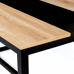 Table industrielle bois et métal 8 personnes 150 cm*IDMarket Discount