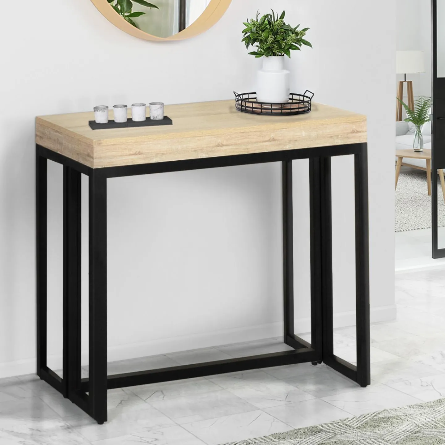 Table industrielle extensible 10 personnes 235 cm*IDMarket