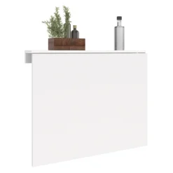Table murale rabattable bois blanc 2 personnes L.70cm*IDMarket New