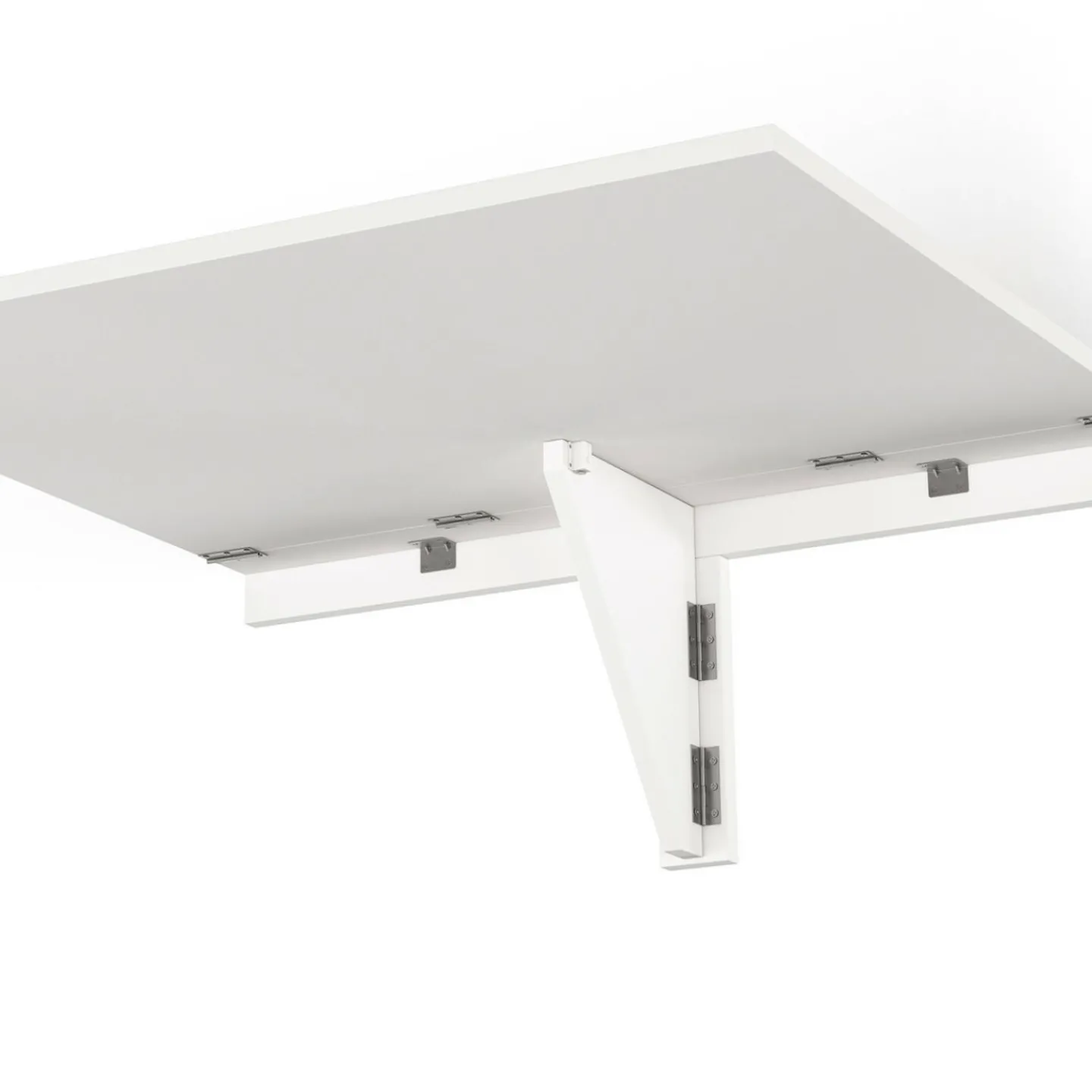 Table murale rabattable bois blanc 2 personnes L.70cm*IDMarket New