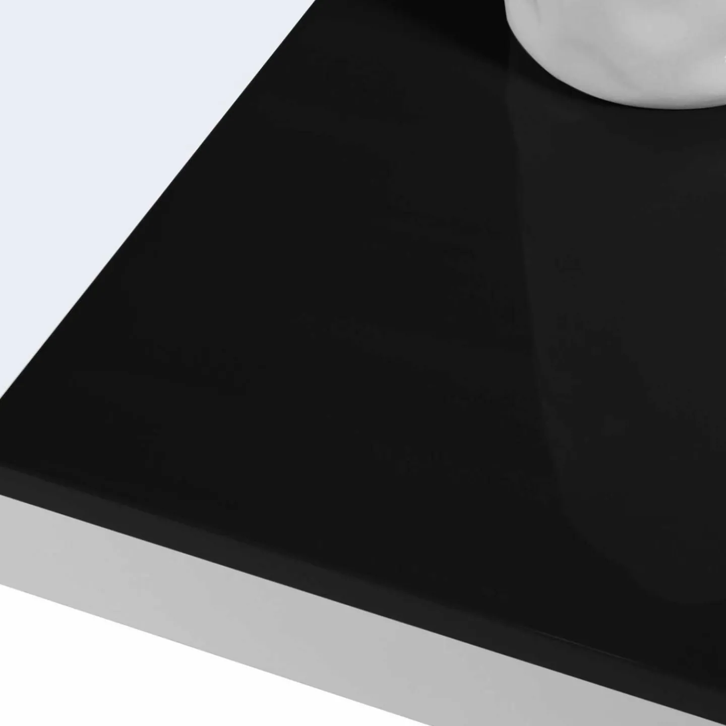 Table noire et blanche 6 personnes*IDMarket Online