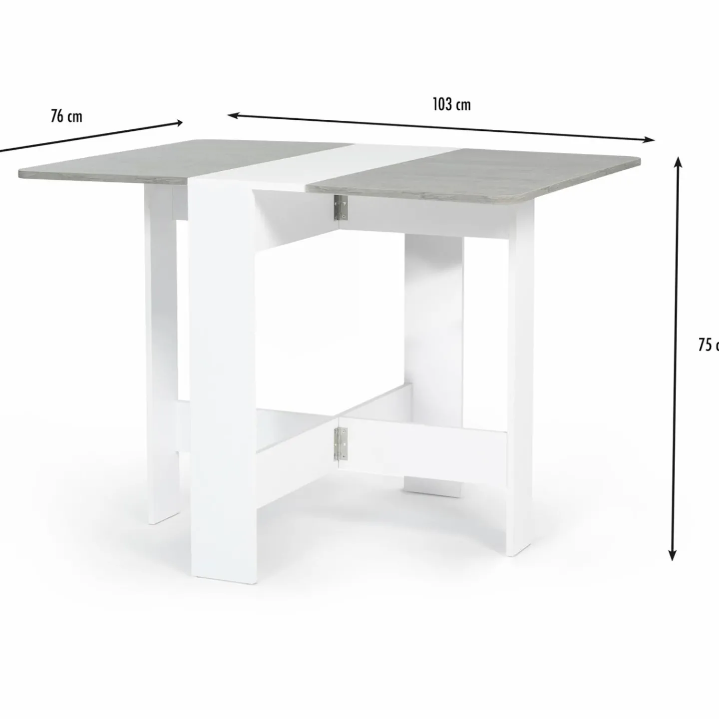 Table pliante design blanche et grise*IDMarket Sale