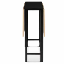 Table pliante industrielle bois et métal noir 2-4 personnes*IDMarket