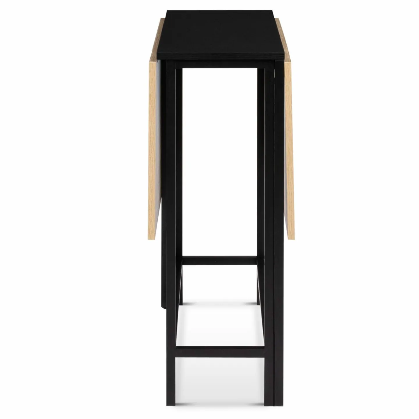 Table pliante industrielle bois et métal noir 2-4 personnes*IDMarket