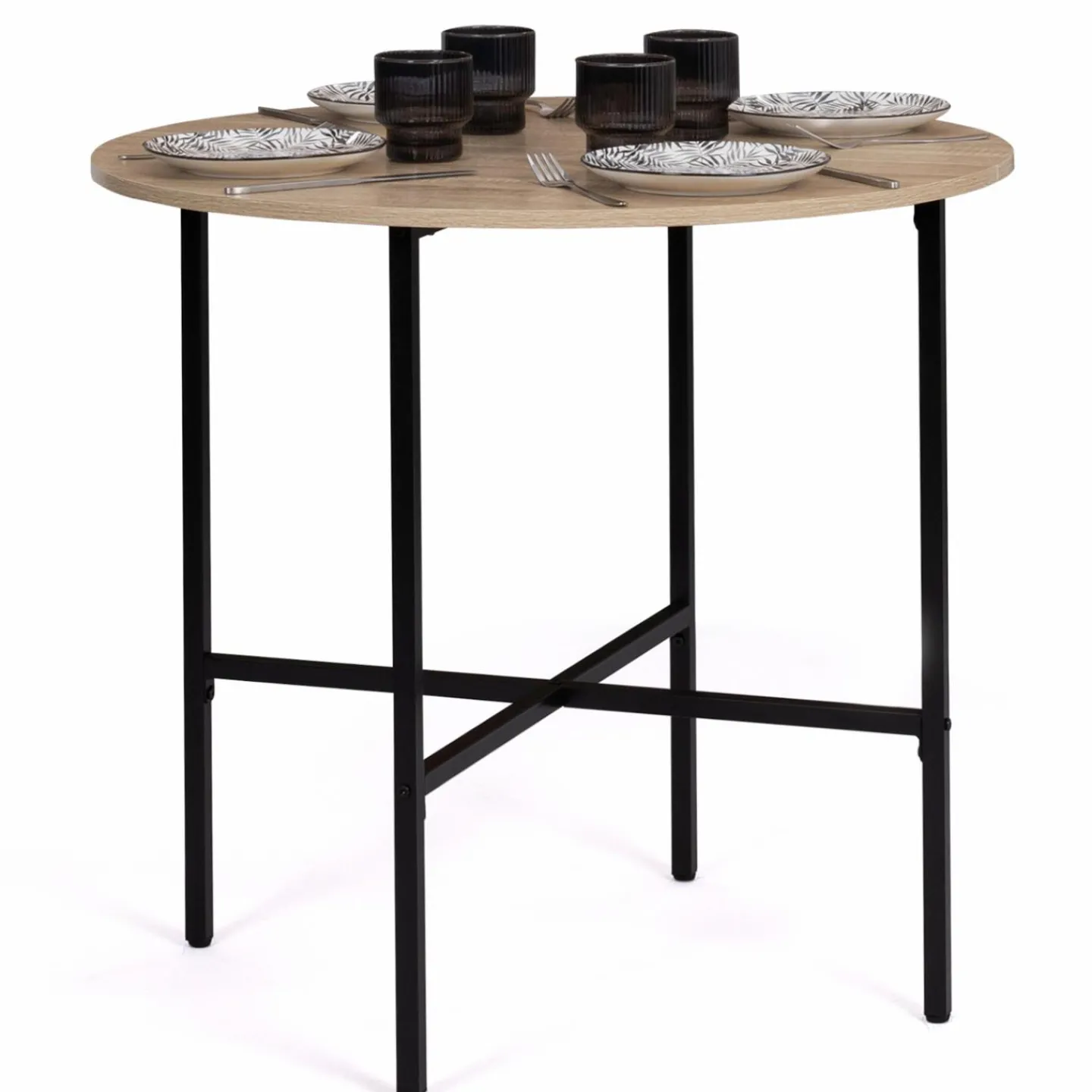 Table ronde industrielle 4 personnes 80 cm*IDMarket Clearance