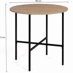 Table ronde industrielle 4 personnes 80 cm*IDMarket Clearance