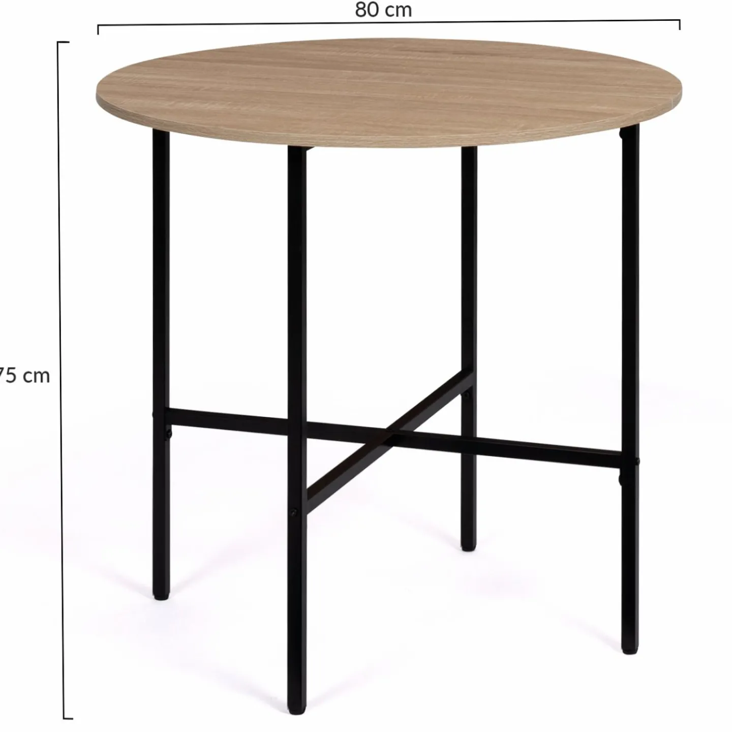 Table ronde industrielle 4 personnes 80 cm*IDMarket Clearance