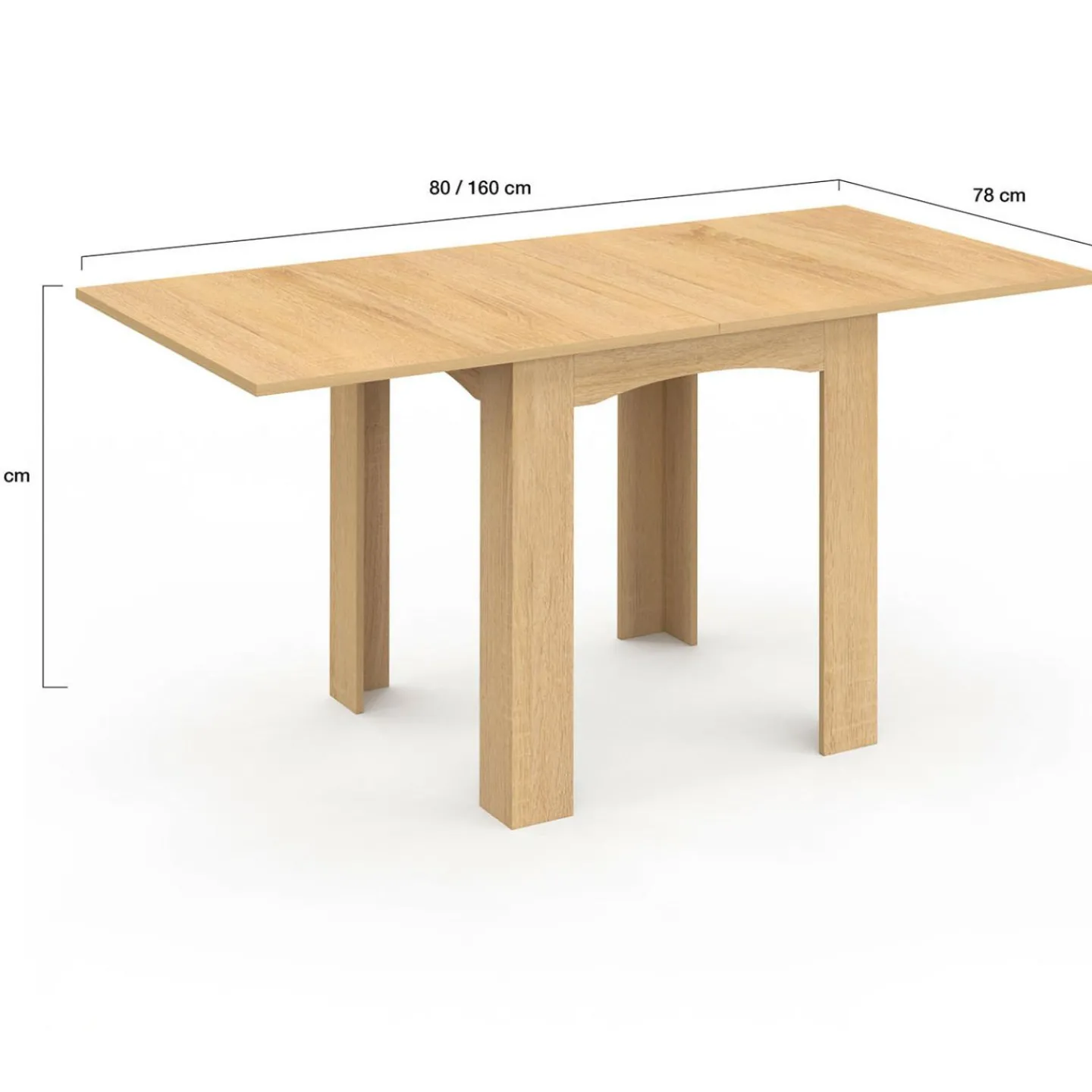 Table salle à manger extensible imitation hêtre*IDMarket Online