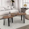 Tables basses gigognes bois et pied noir*IDMarket