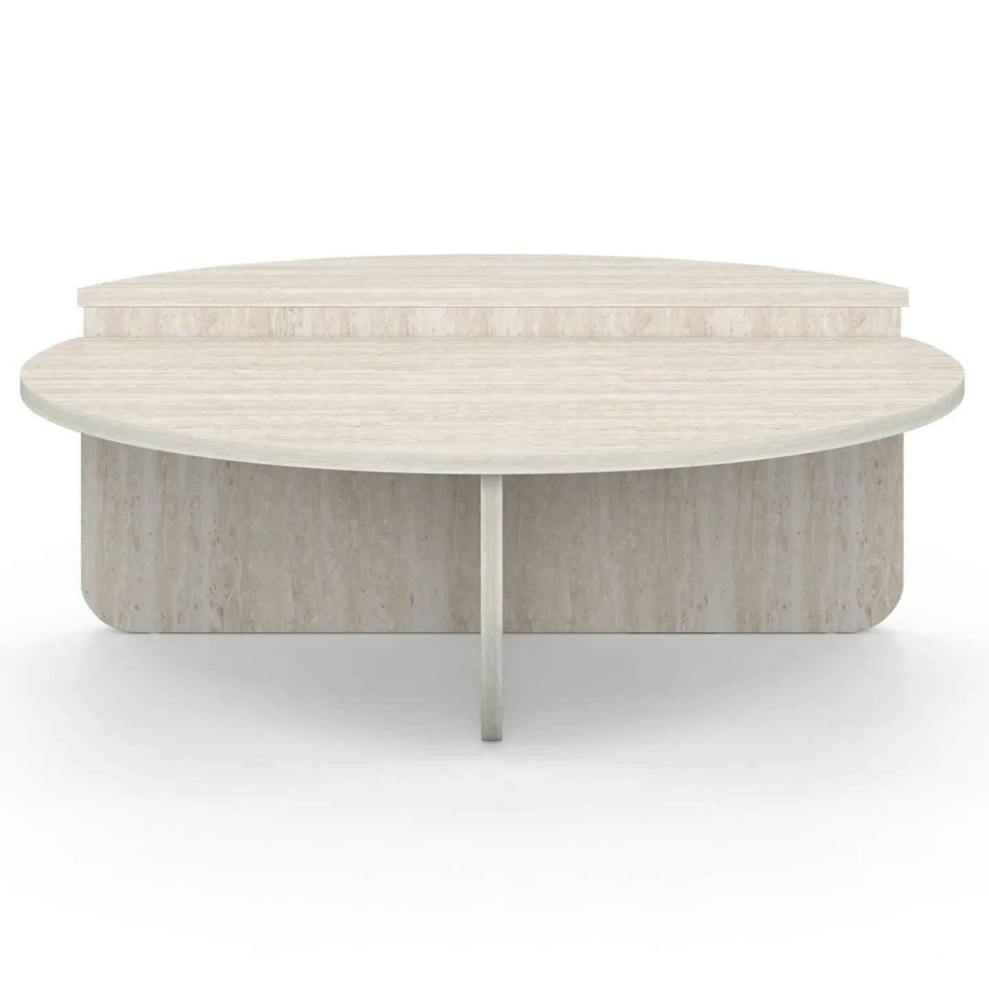 Tables basses rondes effet travertin*IDMarket Sale