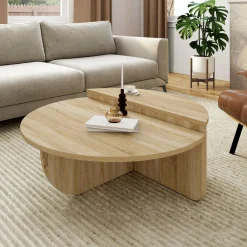 Tables basses rondes hêtre*IDMarket Sale