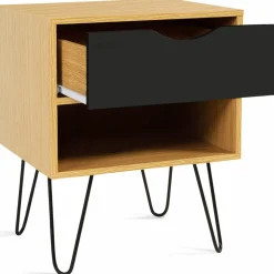 Tables de chevet bois et métal pieds épingle*IDMarket Sale