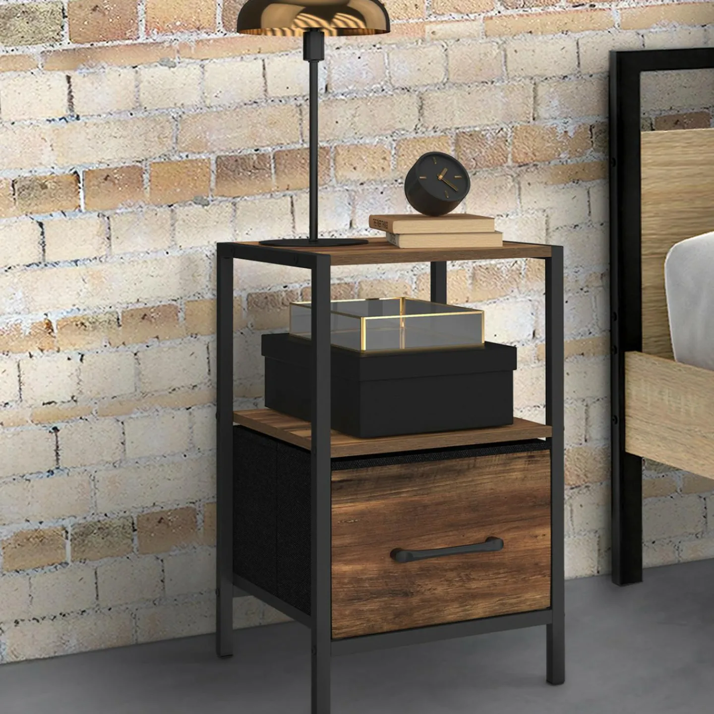 Tables de nuit effet bois vieilli*IDMarket Sale