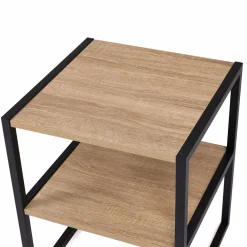 Tables de nuit industrielles bois et métal noir*IDMarket Hot