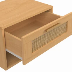 Tables de nuit murales cannage et bois*IDMarket Hot