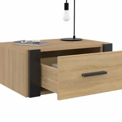 Tables de nuit suspendues industrielles avec tiroir et étagère*IDMarket Clearance