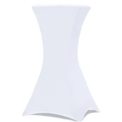 Tables hautes pliantes d’extérieur + housses blanches*IDMarket Best
