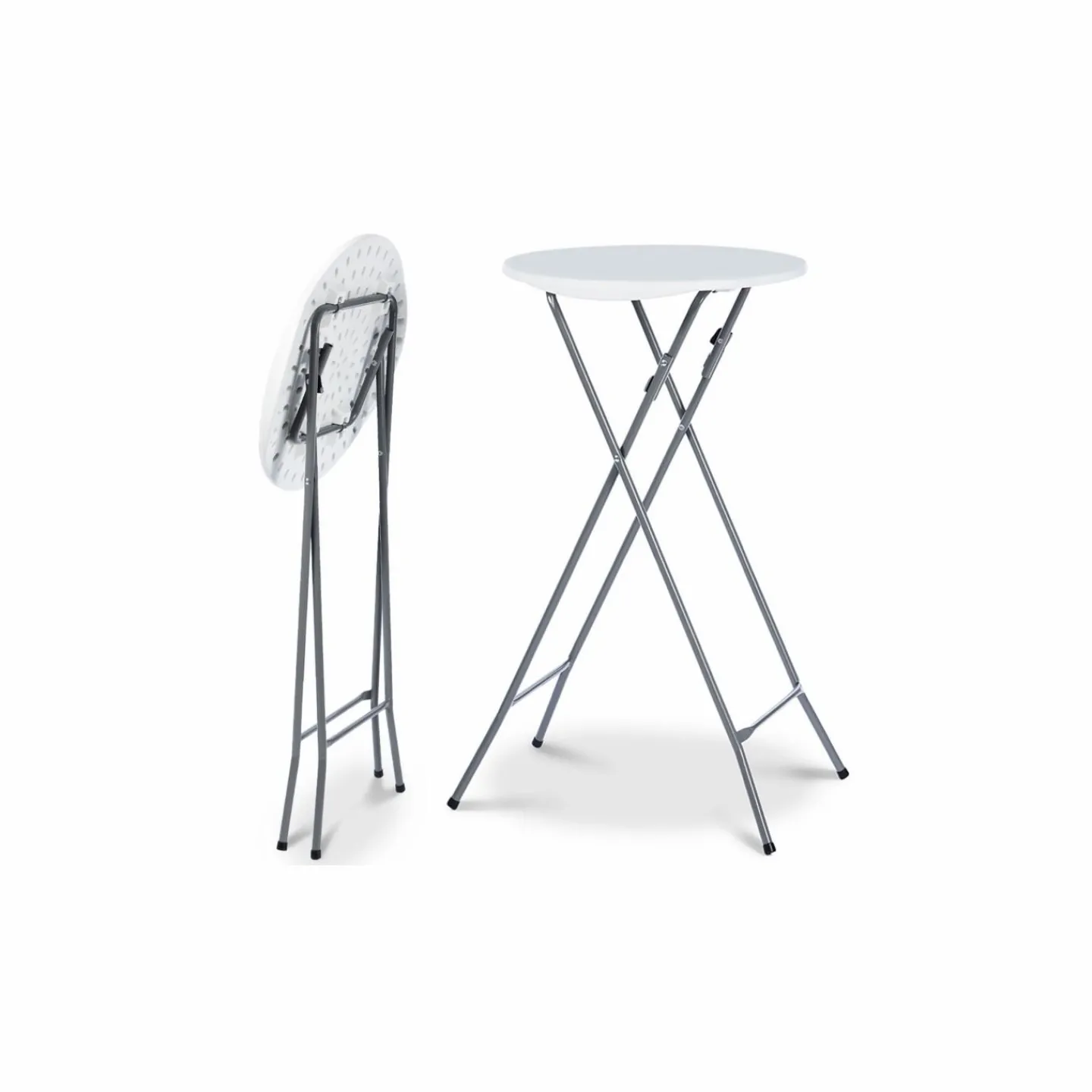 Tables mange-debout pliantes avec housse noire*IDMarket Best