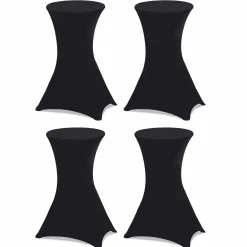 Tables mange-debout pliantes avec housse noire*IDMarket Best