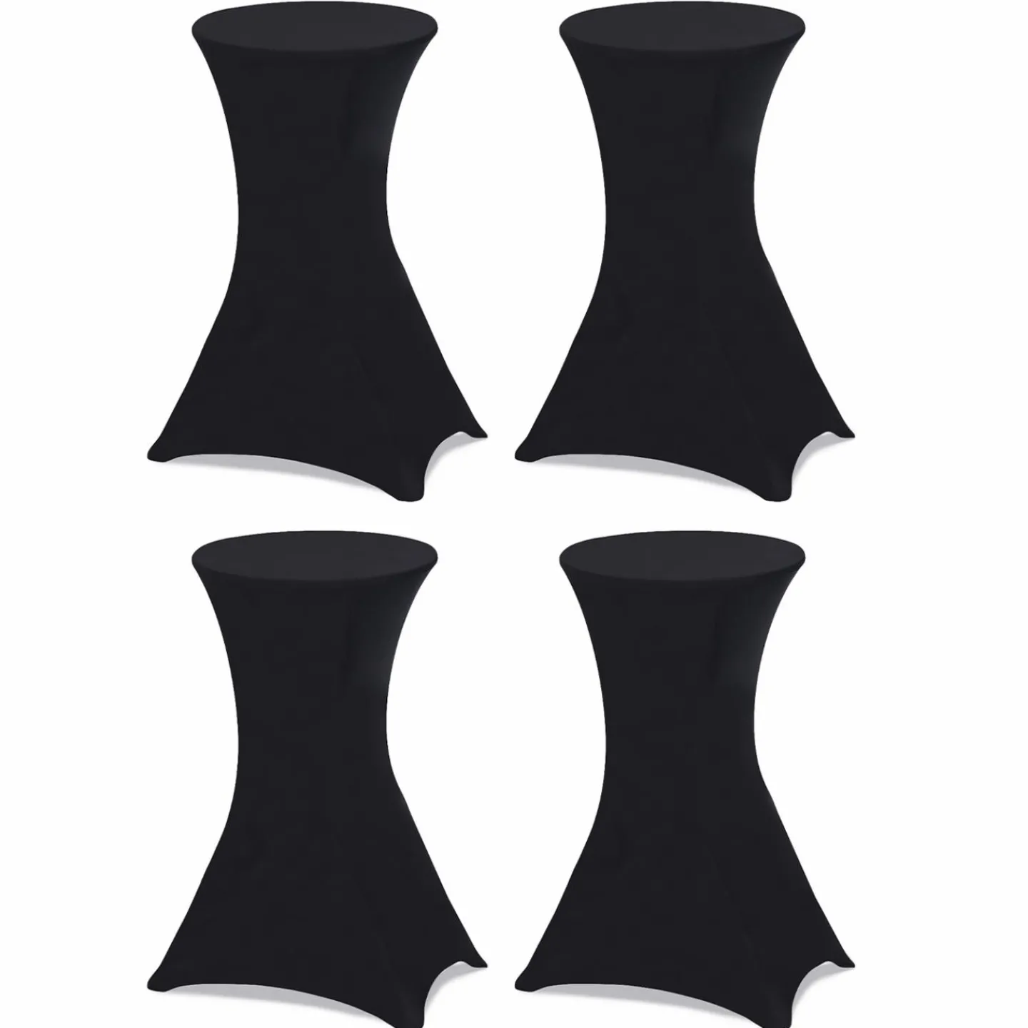 Tables mange-debout pliantes avec housse noire*IDMarket Best